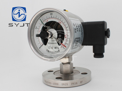 YXC-MF 不銹鋼電接點隔膜壓力表 法蘭